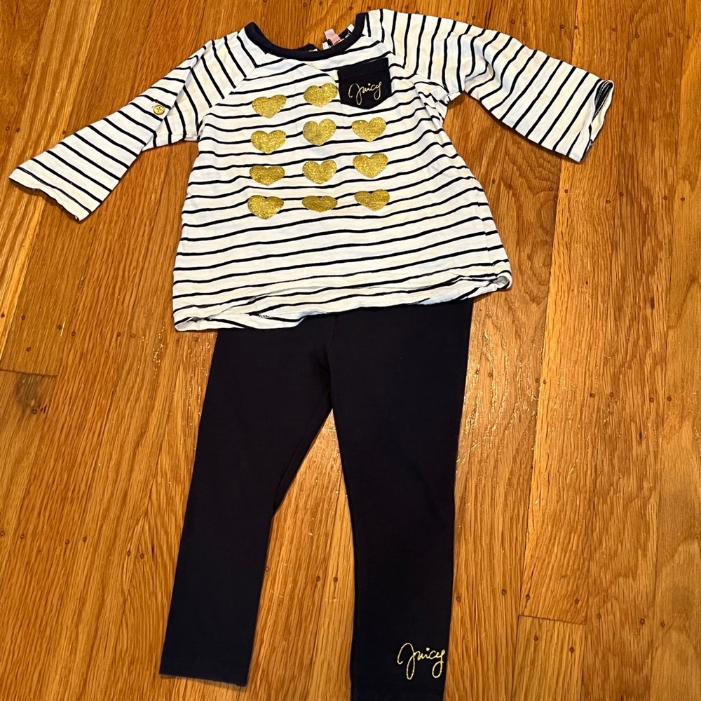 Baby girl juicy couture set.